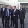 Begrüßung des Gesundheitsministers Gröhe durch den Vorsitzenden des Neumarkter Ärztenetztes, Dr. Wolfgang Bärtl, mit Landrat Willibald Gailler und MdB Alois Karl